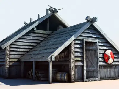 Viking House 2 Low-poly 3D model