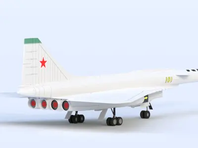 SUKHOI T-4 SOTKA - THE CARRIER KILLER - Low-poly 3D model