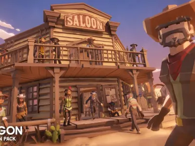 POLYGON - Western Low-poly 3D model