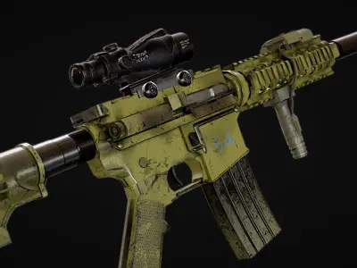 M4 Carabine Free low-poly 3D model