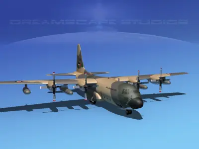 Lockheed C-130 Hercules Royal Jordanian 3D model