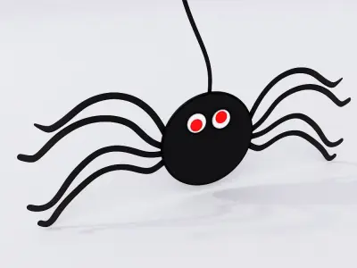 Hanging spider decoration 3d model 3D model