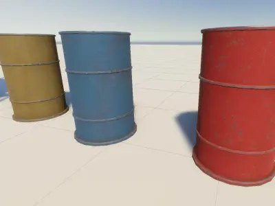 HQ Barrels Low-poly 3D model