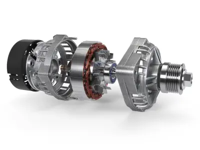 Car Alternator 3D model