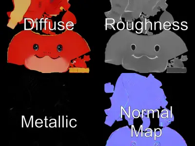 Cute Cartoon Dinosaur Model Pack Low-poly 3D model