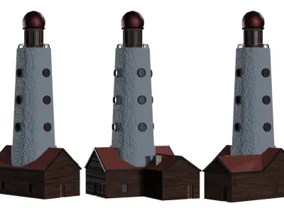 Lighthouse 04 Low-poly 3D model