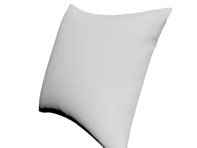 Pillow White cotton Free 3D model