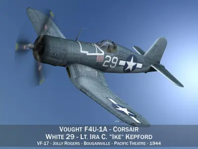 Vought F4U-1A Corsair - 29 3D model