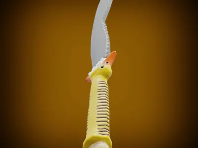 Stylized DuckSword low-poly game ready Free low-poly 3D model