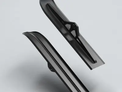 Snow Ski Landing Gear for RC aircraft 3D printable 3D print model