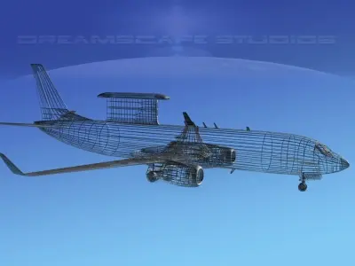 Boeing E-8 Posiedon AEWS Japan 3D model
