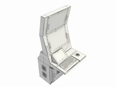 MULTIFUNCTIONAL TACTICAL DISPLAY 3D Low-poly 3D model