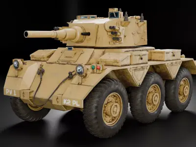 Tank - FV601 Low-poly 3D model