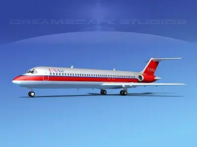 Douglas DC-9-40 US Air 3D model