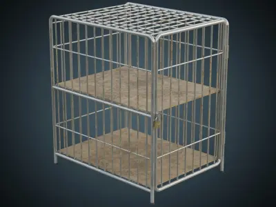 Cage 2B Low-poly 3D model
