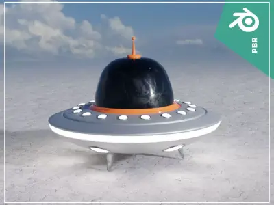UFO Flying Saucer Low-poly 3D model