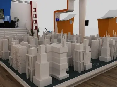 Exhibition 3D model stand design 3D model