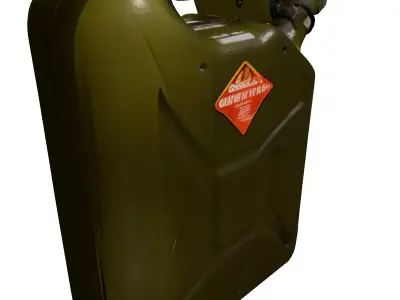 Weathered Military Fuel Jerry Can 3D model