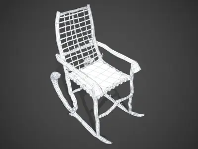 Rocking Chair Free low-poly 3D model purchase