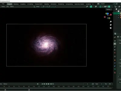 galaxy spiral Low-poly 3D model