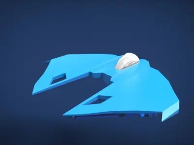 SF001 Spaceship Low-poly 3D model