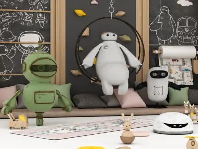 toys and furniture set 3D model