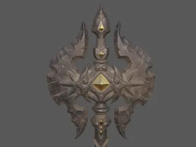 Pixar Dragon Axe Free low-poly 3D model