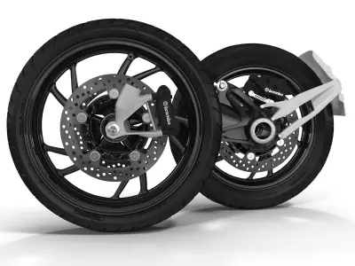 Motorcycle Wheels 3D model