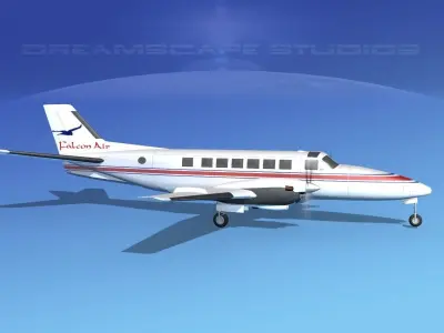 Beechcraft B99 Falcon Air 3D model
