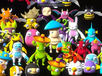 Animated Monsters Pack Free low-poly 3D model