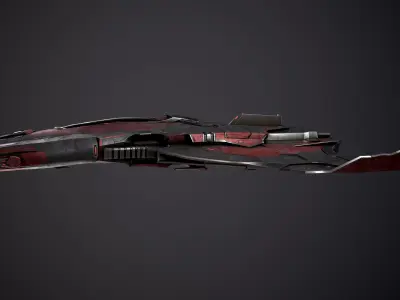 Spaceship Unitron Game Ready 4k Textures Low-poly 3D model