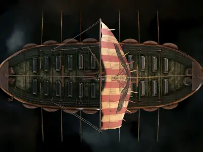 Viking boat - viking ship- longship 3D model