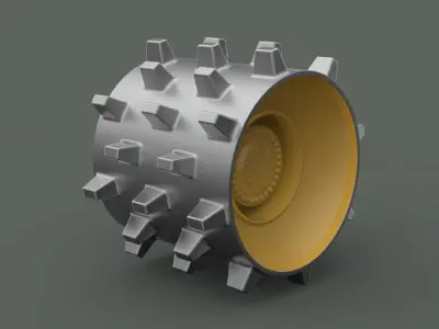 Compactor wheel 3D model