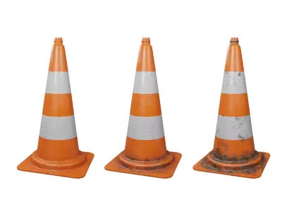 Traffic Cone Free low-poly 3D model