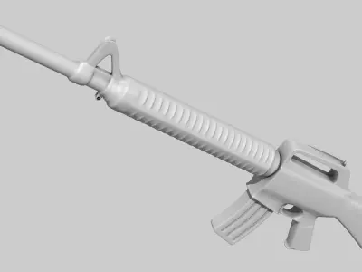 M16A3 ar - rifle Low-poly 3D model