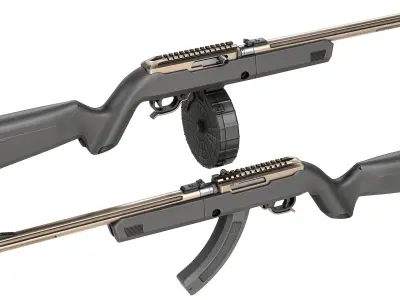 Ruger 10 22 Tactical Takedown Low-poly 3D model