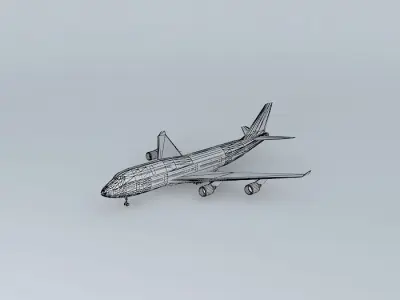 Airplane in Guarulhos Airport 3D model