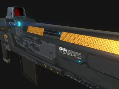 H-NYA-SMG Sub Machine Gun Low Poly Low-poly 3D model