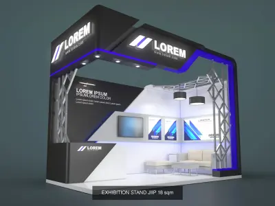 EXHIBITION STAND PACKAGE 01 3D Model Collection