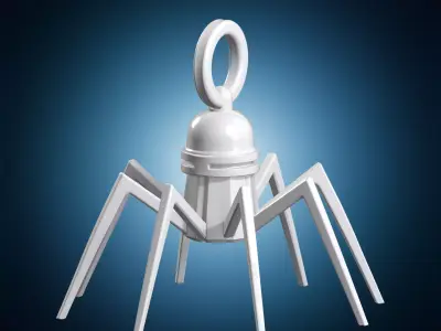 Bacteriophage Spider Pendant 3D Print Model 3D print model