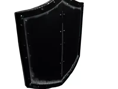 Realistic Metal Shield LowPoly Game Asset Low-poly 3D model