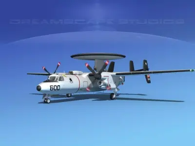 Grumman E-2C Hawkeye V01 3D model