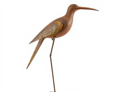 Rustic Bird Sculpture Model Pack for Decorative Scenes Low-poly 3D model