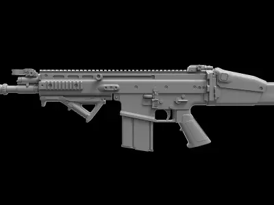 US SOCOM MK17 SCAR 3D model