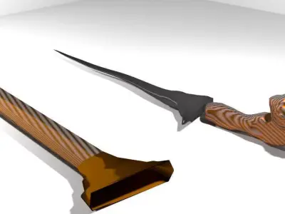 Keris Melayu 3D model
