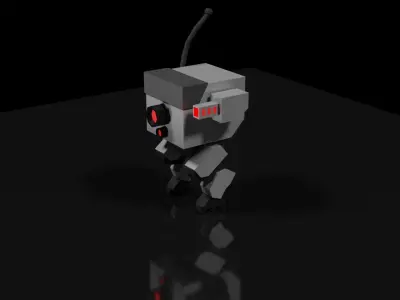 Lowpoly Scouting Robot Low-poly 3D model