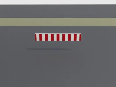 Construction Barrier Version 1 600-34 250x1600mm Low-poly 3D model
