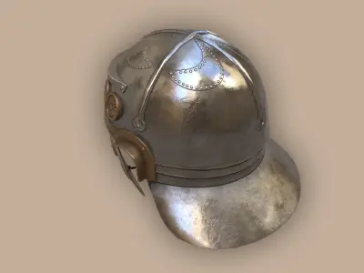 Ancient Legionary Roman Helmet Galea Low-poly 3D model