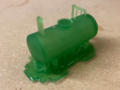 Model Railway Oil Tank with Brick Bund 3D print model