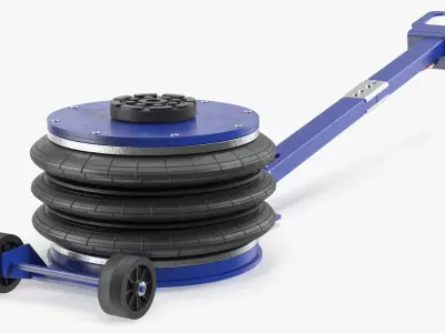 Folded Pneumatic Air Bag Jack 3D model